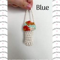 Mushroom Pouch Charm - Blue image